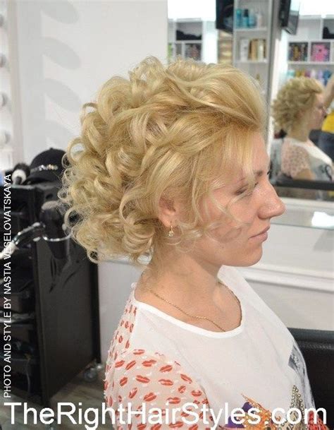 Vintage Curly Blonde Updo WeddingHairUpdo Updos For Medium Length Hair Medium Length Hair