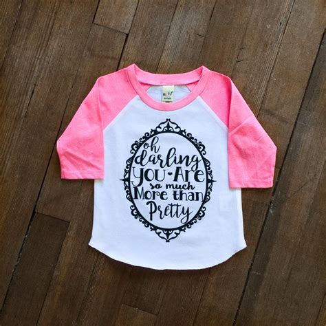 More Than Pretty Kids Pink Sleeve Raglan Positive Message For Girls