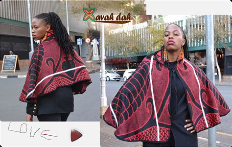 Basotho Blanket Poncho Shawl Red Etsy