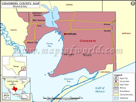 Chambers County Map Map Of Chambers County Texas
