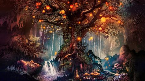 Fond Décran Art Fantastique Ouvrages Dart Fan Art Des Arbres La