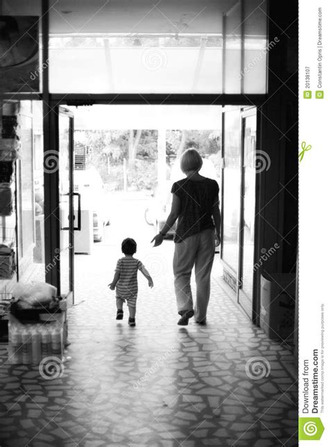 Mother And Child Walking Stock Image Image Of Reaching