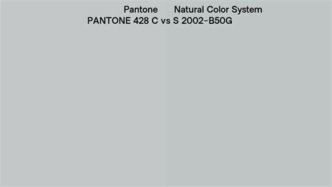 Pantone 428 C Vs Natural Color System S 2002 B50g Side By Side Comparison