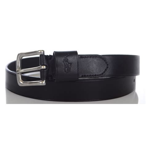 Polo Ralph Lauren Black Leather Belt Accessories From N22 Menswear Uk