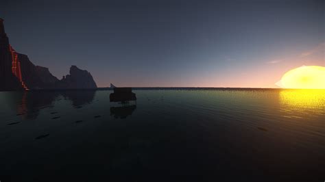 Minecraft Lava Water Sun Sea Wallpapers Hd Desktop And Mobile