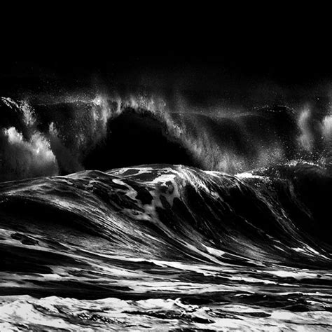 The Ocean Black N White Photography