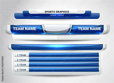 Scoreboard Broadcast Graphic And Lower Thirds Template For Sport Soccer