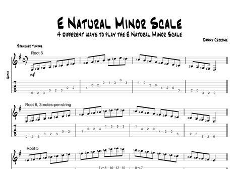 E Natural Minor Scale 4 Different Ways To Play The E Natural Minor