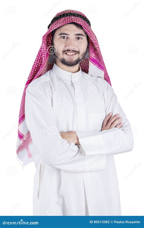 Arabic Man Folded His Arms In Studio Stock Photo Image Of Beard