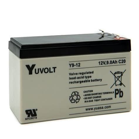 Yuasa Y9 12 Yucel Y Series 12v 9ah Valve Regulated Lead Acid Battery 20 Hr Rate Capacity