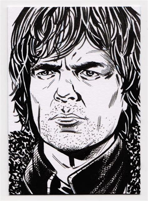 Game Of Thrones Tyrion Lanister Art Sketch Card David Golding 2016 In