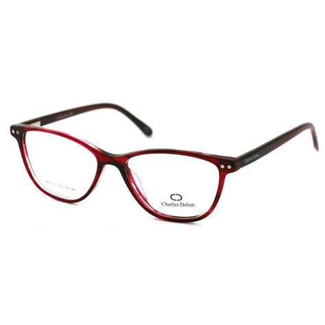 Eyeglasses Womens Clear Red Frames Oval 50 16 140 By Charles Delon Oval