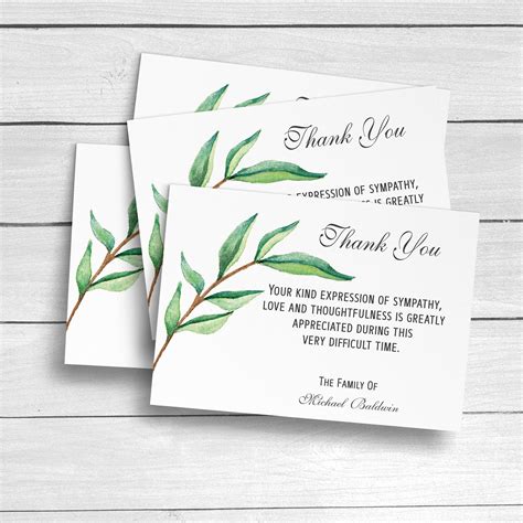 Funeral Thank You Cards Funeral Thank You Sympathy Th