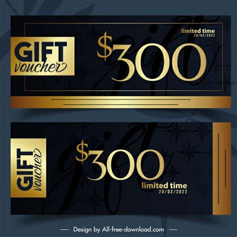 Gift Voucher Templates Luxury D Ribbon Present Box Vectors Graphic Art