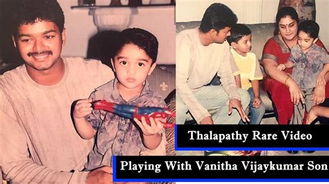 Thalapathy Playing With Vanitha Vijaykumar Son Vijay Rare Unseen Video Master Movie Youtube
