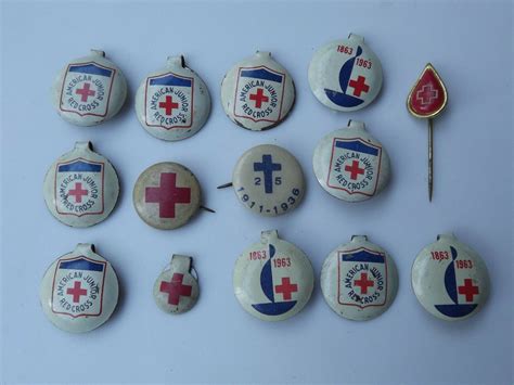 Fold Over Pinback Lot Of American Junior Red Cross Blood Donor Lapel