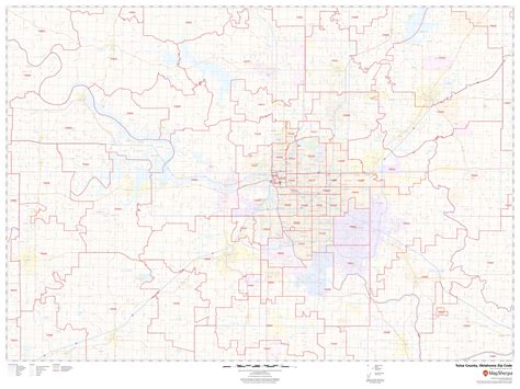 Tulsa County Zip Code Map Oklahoma