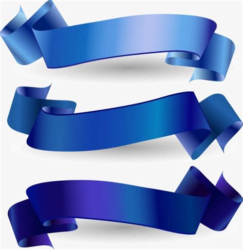 Blue Ribbon Banner Vector At Collection Of Blue