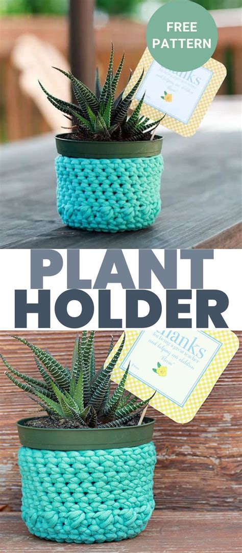 Free Crochet Holder For A Potted Plant Teachers T Crochet Tops