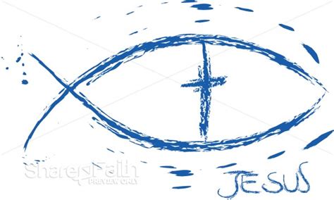 Ichthus Symbol Christian Fish Clipart