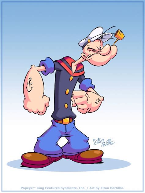 Popeye The Sailor By Eltonpot On Deviantart Popeye Cartoon Classic Cartoon Characters
