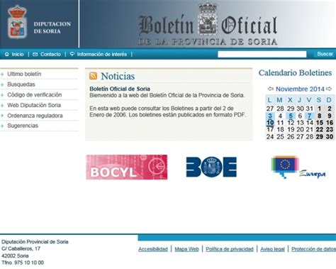 Los documentos que aparecen en el boletin oficial de la republica argentina serán tenidos por auténticos y obligatorios por el efecto de esta publicación y por comunicados y. Boletín Oficial de Soria | Diputación Provincial de Soria