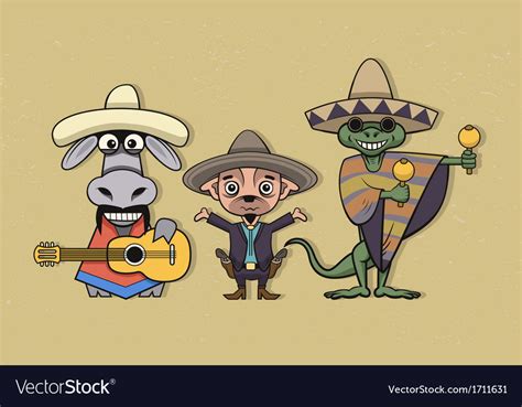Mexican Cartoon Characters Mexican Cartoon Characters Set Bocamawasuag