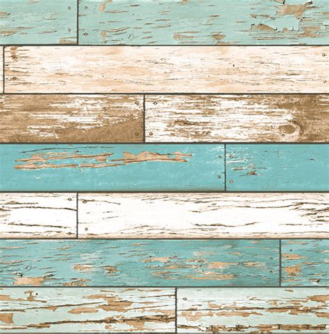 Scrap Wood Turquoise Weathered Texture Wallpaper Bolt Rustic