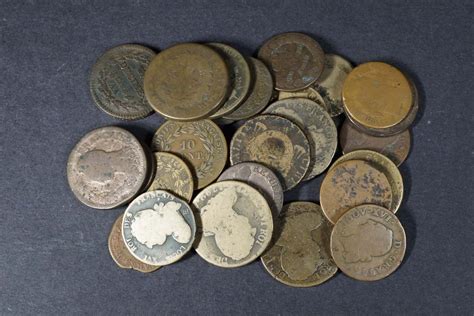 France Lot Of 26 Large Copperbrass Coins 1777 1841