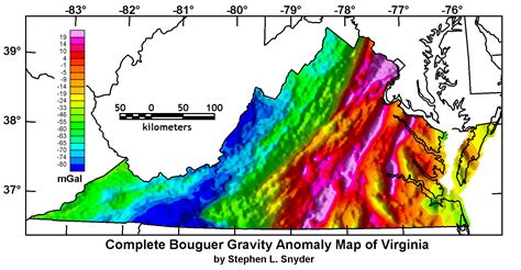Virginia Bouguer Gravity Map