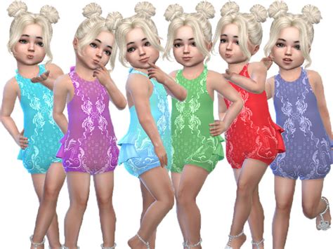 Toddler Ruffle Playsuit By Trudieopp At Tsr Sims 4 Updates