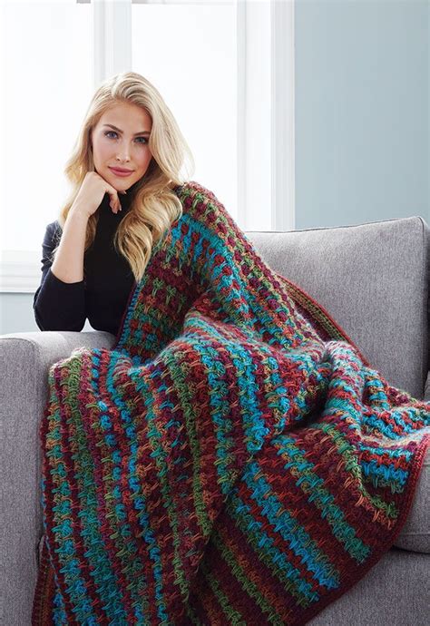 Jeweled Dragon Throw Mary Maxim Crochet Afghan Blanket Knitting