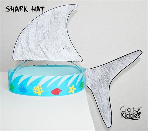 Party Krafts Shark Hat Hat Crafts Shark Craft