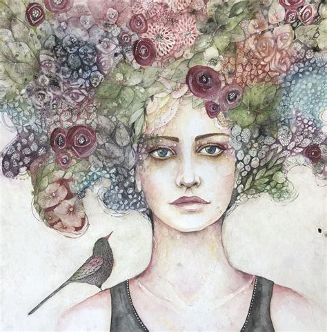 Watercolor By Anja A Waage Whimsy Art Watercolor Paintings