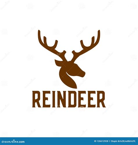 Creative The Reindeer Logo Ready To Use Design Vector Art Logo Stock
