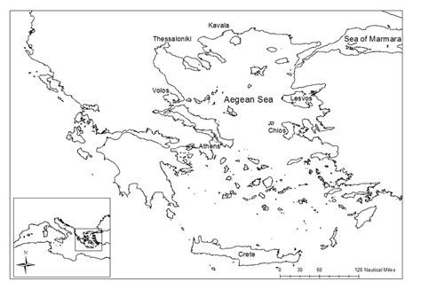 Map Of The Aegean Sea Download Scientific Diagram