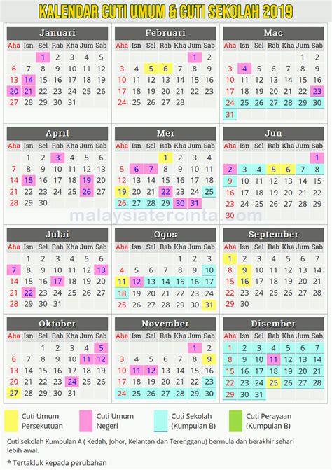 Kalendar Cuti Sekolah Di Malaysia 2019 Elizabeth Campbell