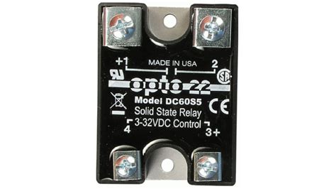 Dc60s5 Opto 22 Solid State Relay 5 A Load Screw Fitting 60 V Dc