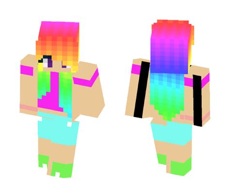 Download Cute Rainbow Girl Minecraft Skin For Free Superminecraftskins