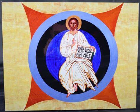 Ikona Jezus Chrystus Pantokrator 40x30 Kiko Korona Misteryjna 8 Z