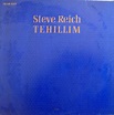 Steve Reich - Tehillim (New Series, Vinyl) | Discogs