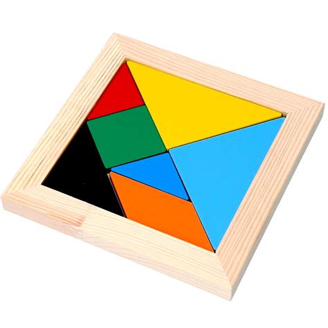 Wooden Tangram Puzzle Wooden Puzzle Waldorf Toy Montessori Baby Toy
