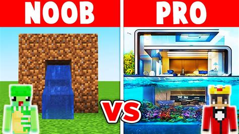 Minecraft Noob Vs Pro Safest Underwater House Build Challenge Youtube