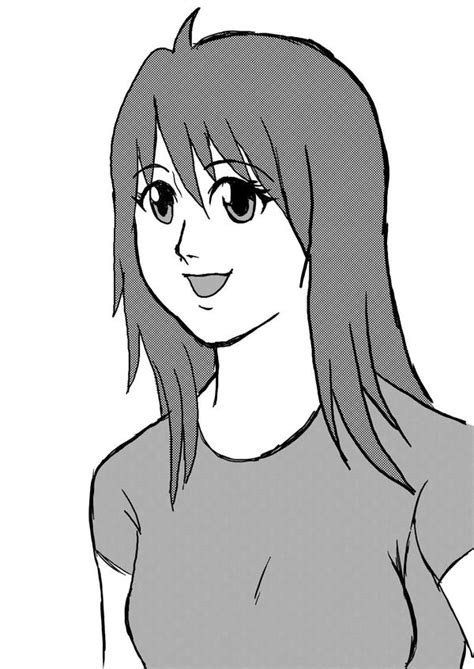 Simple Manga Girl Drawing By Kuroi Kai Den84 On Deviantart