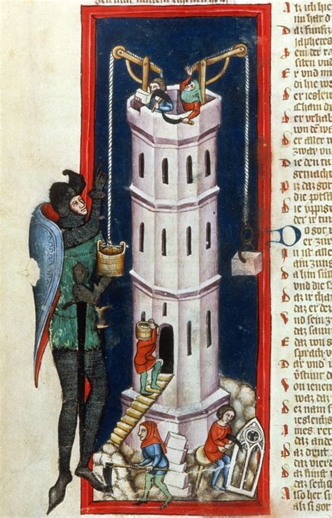 Tower Of Babel 1375 Nnimrod Building The Tower Of Babel German Ms