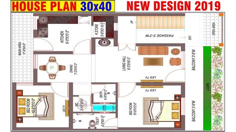 28 Duplex House Plan 30x40 West Facing Site
