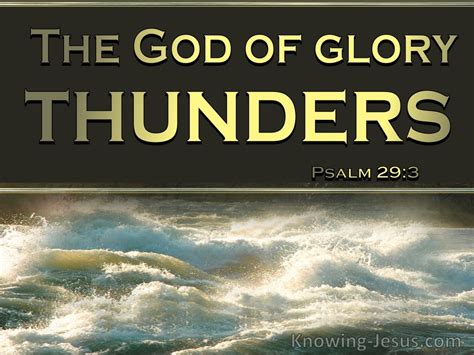 Psalm 293 The God Of Glory Thunders Gold
