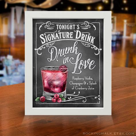 It sounds like the beginning of a bad joke, i know, but we've all been there: Custom Made Signature Drink Signs Made to Order for your ...