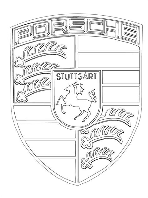 Top 25 truck coloring pages: Porsche logo coloring page | Coloring pages