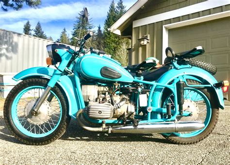 motorcycle dnepr k 750 cyan with sidecar 1973 soviet car shop classic ussr cars for sale